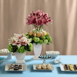 Sweets table centerpieces
