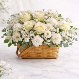 Ivory Elegance Basket
