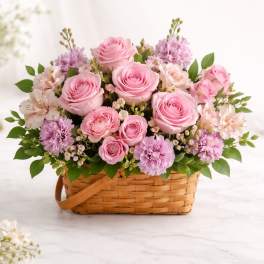 Blush Garden Basket