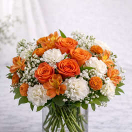 Golden Glow Bouquet Orange