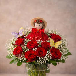 Amorcito Garden Vase 12 Roses