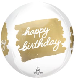 15" Golden Age Birthday Orbz Balloon