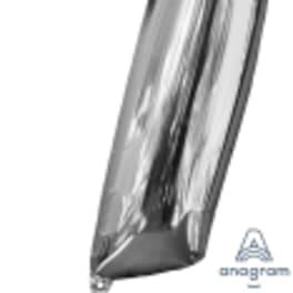 26" x 17" Silver Number 7 Mid-Size Foil Balloon