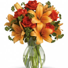 Fiery Lily and Rose