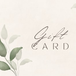 Gift card with leafy botanical border and the words Gift Card