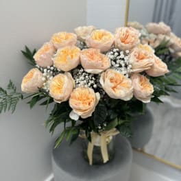 Divine Pink Garden Rose Arrangement
