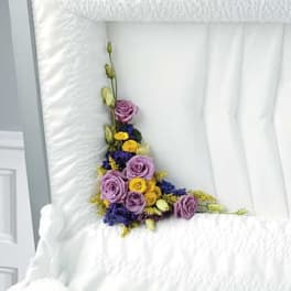 Purple and Yellow Lid Arrangement