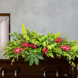A life well rooted casket spray