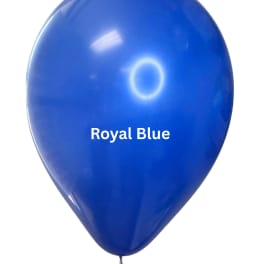 Single royal blue balloon on a white background