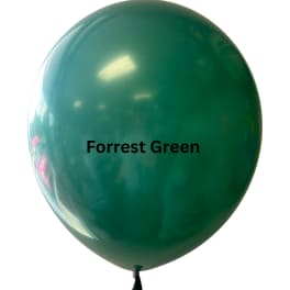 Single dark green balloon with "Forrest Green" text