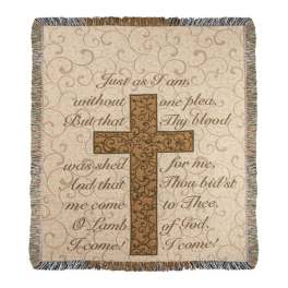 Just as I Am Tapestry Throw
