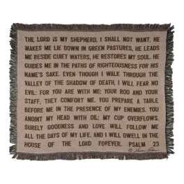 The Lord is My Shepherd Tapestry Throw