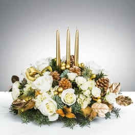 Pure Golden Flower Centerpiece
