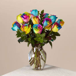 Rainbow Rose Bouquet