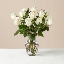 Moonlight White Rose Bouquet
