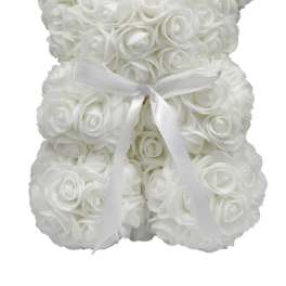 Artificial Rose Bear- White