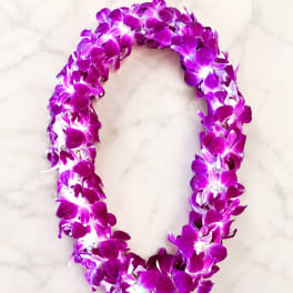 Double Purple Orchid Lei