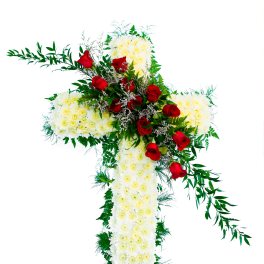 Heartfelt Cross Standing Spray (BB)