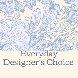 Pastel floral illustration with the words Everyday Designer's Choice