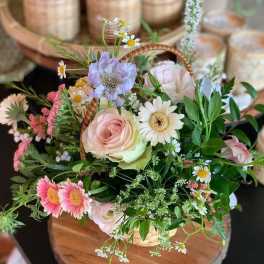 Whimsical Bloom Basket