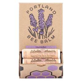 Portland Bee Balm lavender lip balm set in a cardboard box