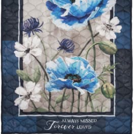 Blue Flowers & Butterfly Sympathy Quilt