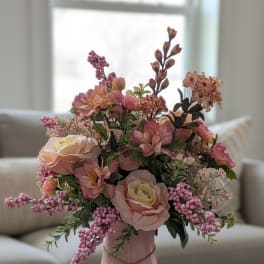 Whimsical Hummingbird Silk Arrangement