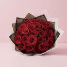 24 Red Roses Wrapped