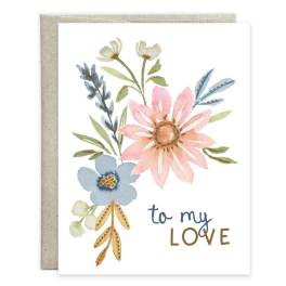 Anniversary Greeting Card - Flowers For My Love