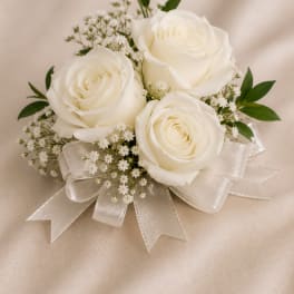 Classic White Elegance Corsage