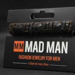 Men's Mad Man Leather Bacelet - Montana