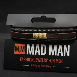 Men's Mad Man Leather Bracelet - Ridgeland