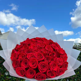 Hand Wrapped Bouquet of Roses