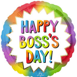 18" Happy Boss's Day Mylar Balloon