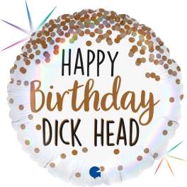 18" Happy Birthday D*** Head Mylar