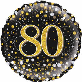 18" 80th Mylar Balloon