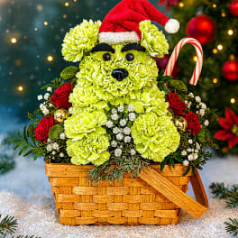 Grinchy Holiday Puppy Basket