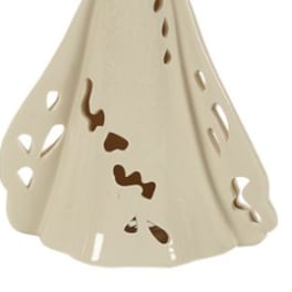 Ceramic angel figurine in a cream finish