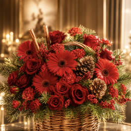 Red Christmas Basket