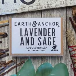 Lavender &amp; Sage Handcrafted Vegan Soap - Earth &amp; Anchor Soap Co (BB)