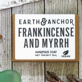 Frankincense &amp; Myrrh Handcrafted Vegan Soap - Earth &amp; Anchor Soap Co (BB)