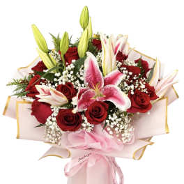 Red Roses and Lilies