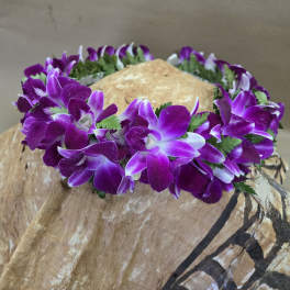 Purple Orchid Haku Lei
