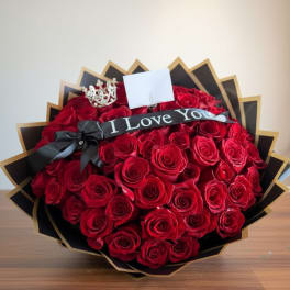Royal 75 Red Roses Bouquet