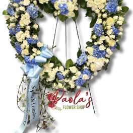 Blue heart tribute