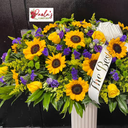 Sunlit Farewell Casket Spray