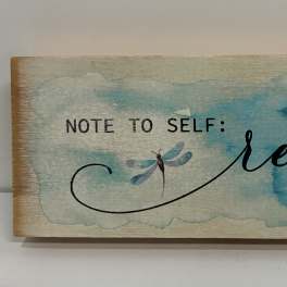 Note To Self Relax Plaque