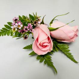 Pink Rose Boutonnière by Almaden Valley Flowers™
