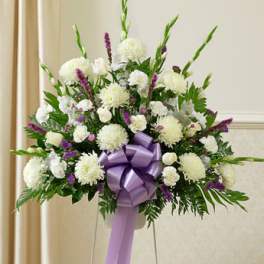 Heartfelt Sympathies Lavender Standing Basket