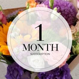 Mixed bouquet with roses, sunflowers, and purple flowers